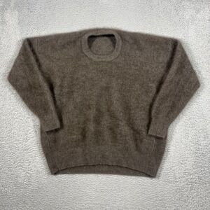 CT Plage Raccoon Fur Sweater Womens Brown Made in Japan Sz 38